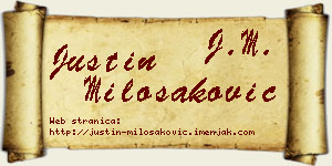 Justin Milošaković vizit kartica